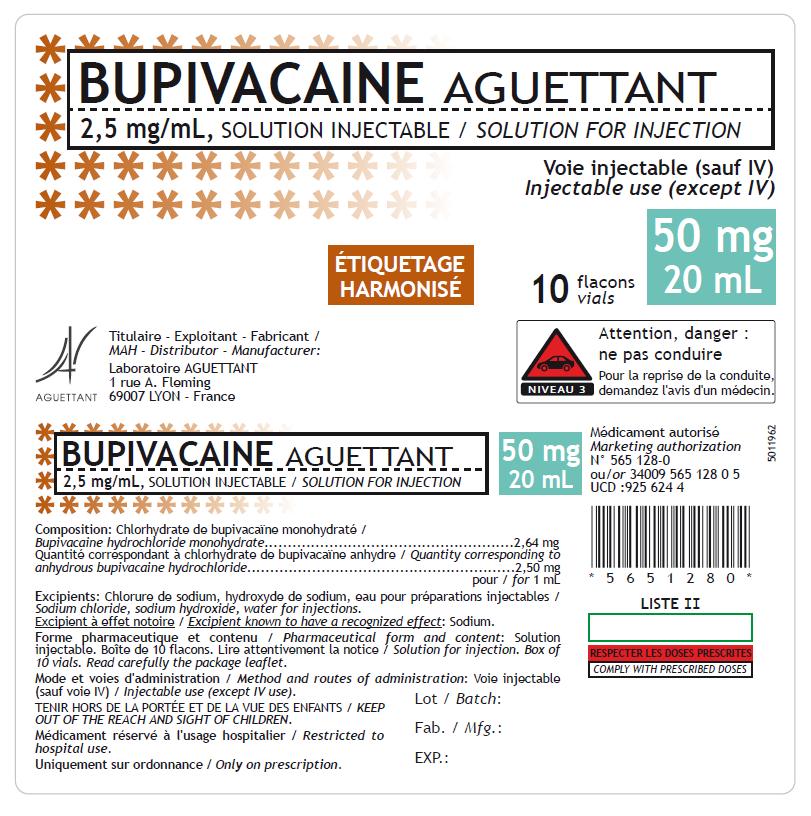 Bupivacaïne Aguettant 2.5mg/ml