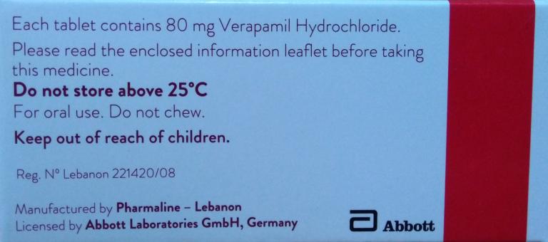 Isoptin 80 Mg 50 Tablet