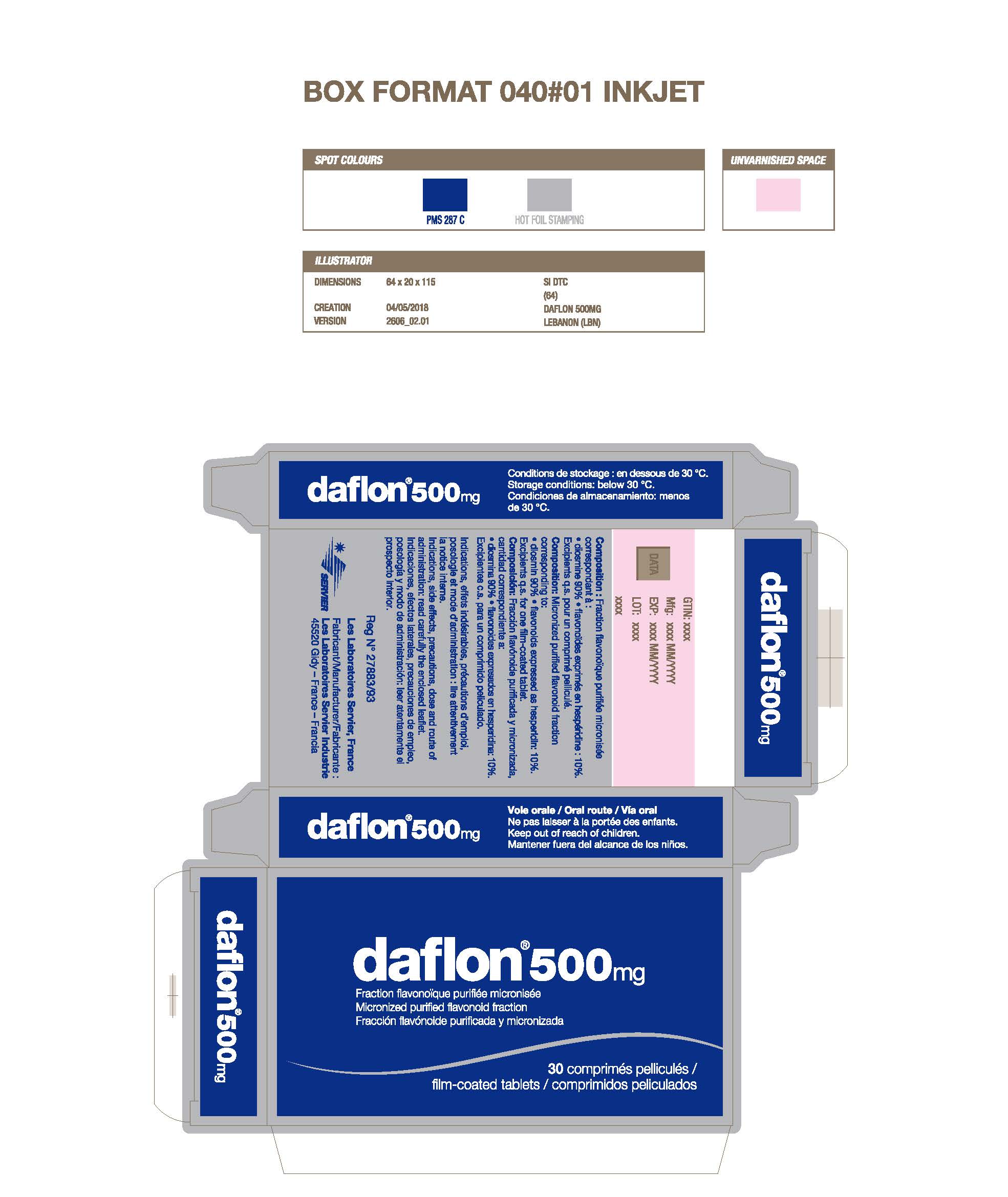 Daflon film-coated tablets 500mg