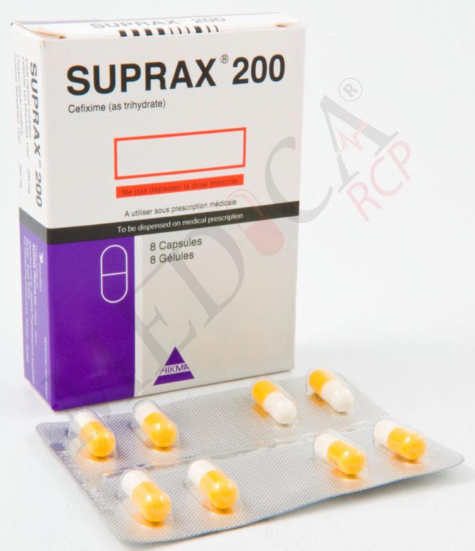 Medica Rcp Suprax Capsules 200mg Indications Side Effects Composition Route All Price