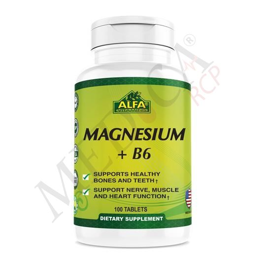 ماغنيزيوم + بي ٦ ألفا فيتامين