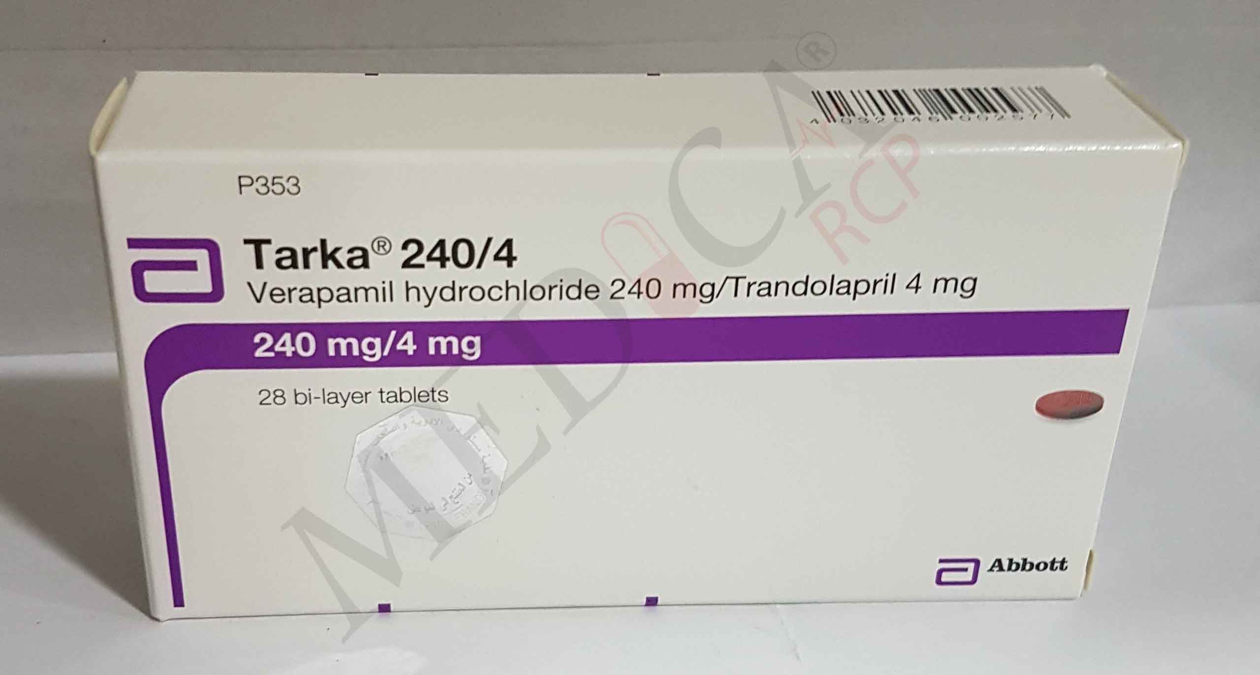 Medica Rcp Tarka 4 240mg Indications Side Effects Composition Route All Price Alternative Products