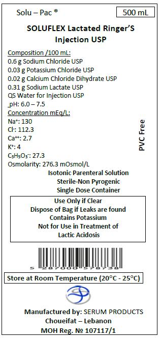 سولوفليكس Lactated Ringer'S Injection, USP ٥٠٠مل
