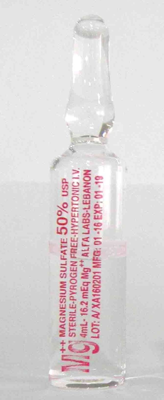 Medica RCP Magnesium Sulfate 50 Alfa Indications Side Effects Composition Route all