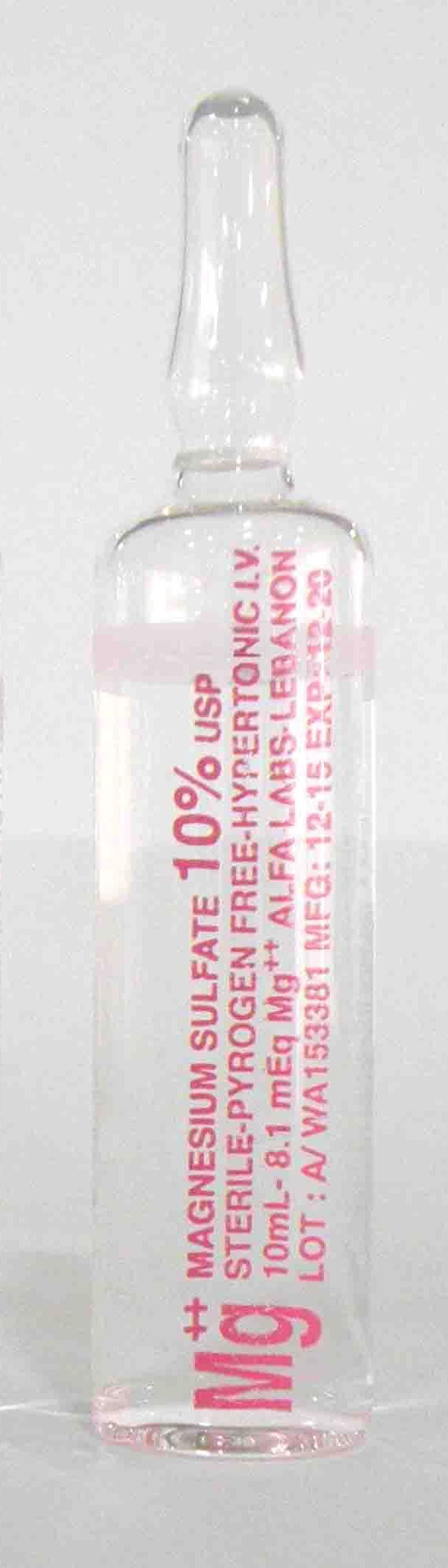 Medica RCP Magnesium Sulfate 10 Alfa Indications Side Effects Composition Route all