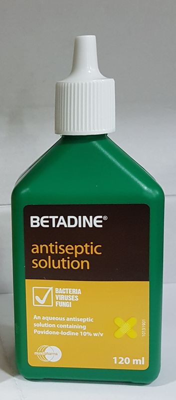 Buy Betadine yellow dermal 10% antiseptic 125 ml in pharmacy